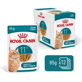 Wet cat food Royal Canin FHN Ageing 11+ Gravy 12×85 g – senior complete wet trays