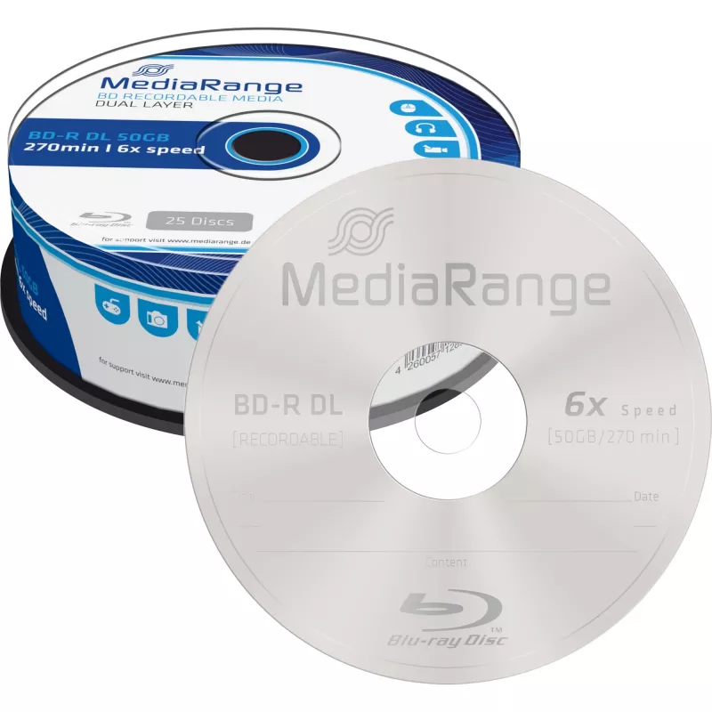 BD-R DL MediaRange MR508 50 GB 25 pcs