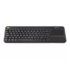 Logitech Wireless Touch Keyboard K400 Plus - Tastatur - mit Touchpad - kabellos - 2.4 GHz - Belgien - Schwarz