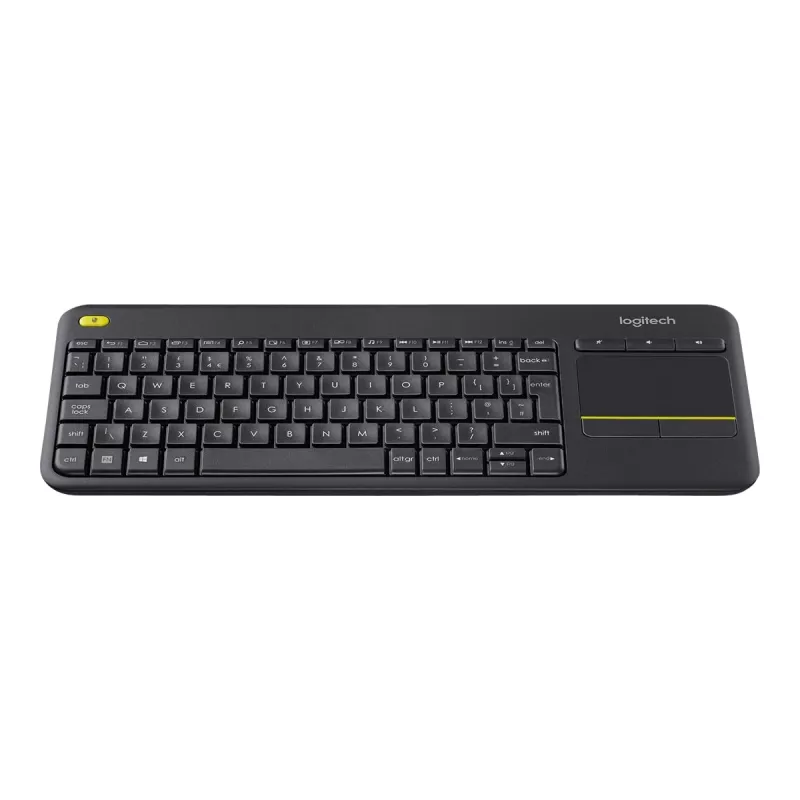 Logitech Wireless Touch Keyboard K400 Plus - Tastatur - mit Touchpad - kabellos - 2.4 GHz - Belgien - Schwarz