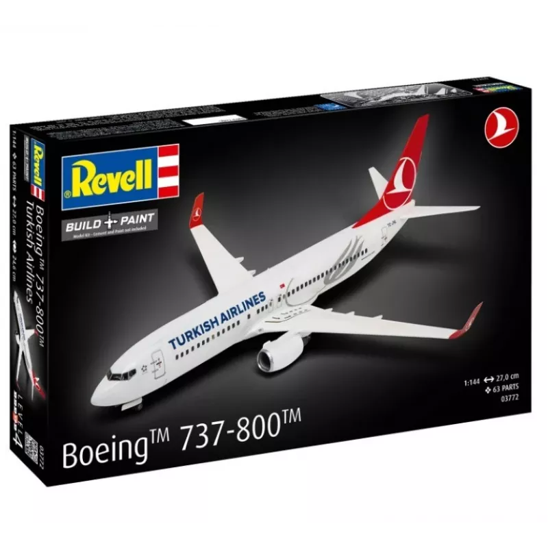 Plastic Model Aircraft REVELL Boeing 737-800 Turkish Air 1:144 scale