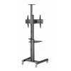 Floor TV stand Gembird TVS-70T-02 for 37 inch–70 inch screens, max 70 kg, VESA 200x200–600x400, tilt ±5°/−12°, height adjustable, caster wheels, cable management