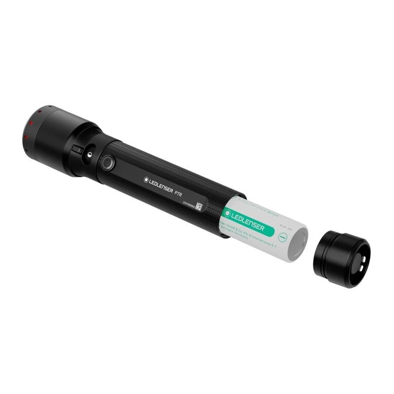 Hand flashlight Ledlenser P7R Black rechargeable LED 1000 lumens, 3.7V 21700, IP68, 159 mm, 360 g