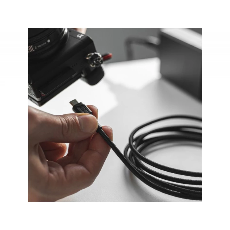 USB 2.0 cable Green Cell KABGC20 — USB A to Micro-USB B, 1.2 m, black