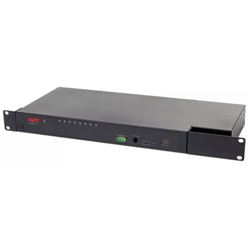 KVM switch APC KVM0108A, 8-port PS/2 VGA, 1U rack, 1600x1200, black
