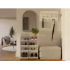 LOKA shoe cabinet, white