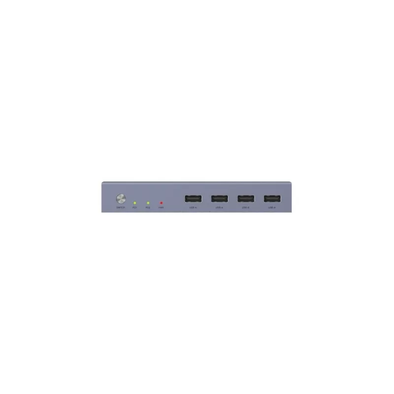 KVM switch Unitek V307A USB HDMI 2‑port 4K Ultra HD 3840x2160@60Hz HDCP 2.2, metal housing, grey