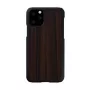 Phone case man and wood for iPhone 11 Pro — ebony black, hard protective back cover