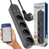 Power strip GEMBIRD TSL-PS-F4U-02 with 4 PL sockets and USB charger, black
