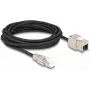 DeLOCK Cable RJ45 plug field assembly to Keystone Module RJ45 jack Cat.6A 5 m