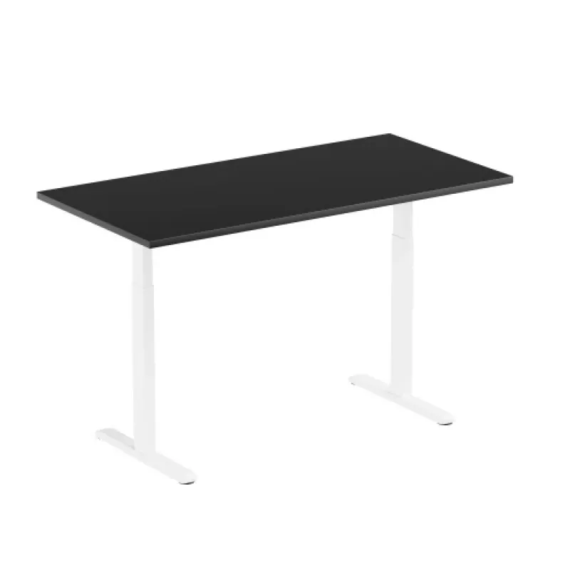 Adjustable Height Table Up Up Bjorn White, Table top M Black