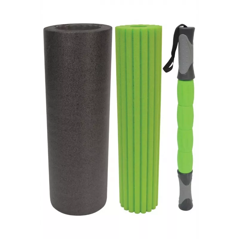 Schildkröt Fitness 3 in 1 Massage Roller Set Black, Green Foam 1 pc(s)