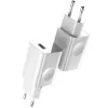 Charger Baseus Quick Charger CCALL-BX02, 24 W max, USB Fast Charge 3.0, White, 100–240 V