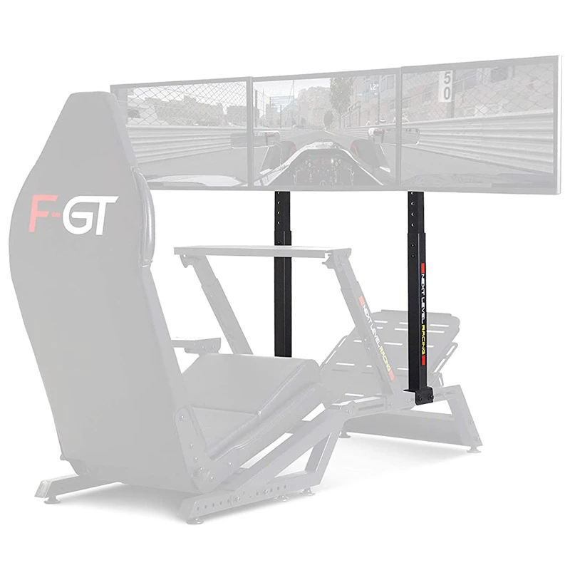 Racing simulator cockpit Next Level Racing F-GT NLR-A006 — adjustable seat & wheel height, supports 3 displays, max user weight 60 kg, black
