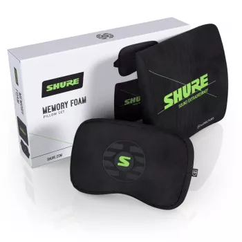 Memory foam cushion set noblechairs Shure Edition GAGC-343 — lumbar and headrest cushions
