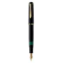 Pelikan M200, Black, Gold, Integrated Filling System, Resin, Gold, Italic Nib, Gold, Stainless Steel
