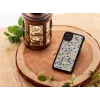 Phone case man and wood for iPhone 11 — blue triangle on black, protective hard-shell