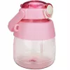 Water Bottle Extralink school bottle with straw and lanyard 1 L pink