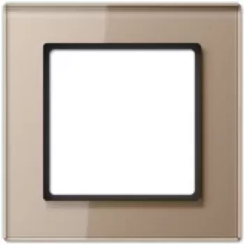 Wall switch cover plate JUNG AC 581 GL CH Champagne glass 84×84 mm