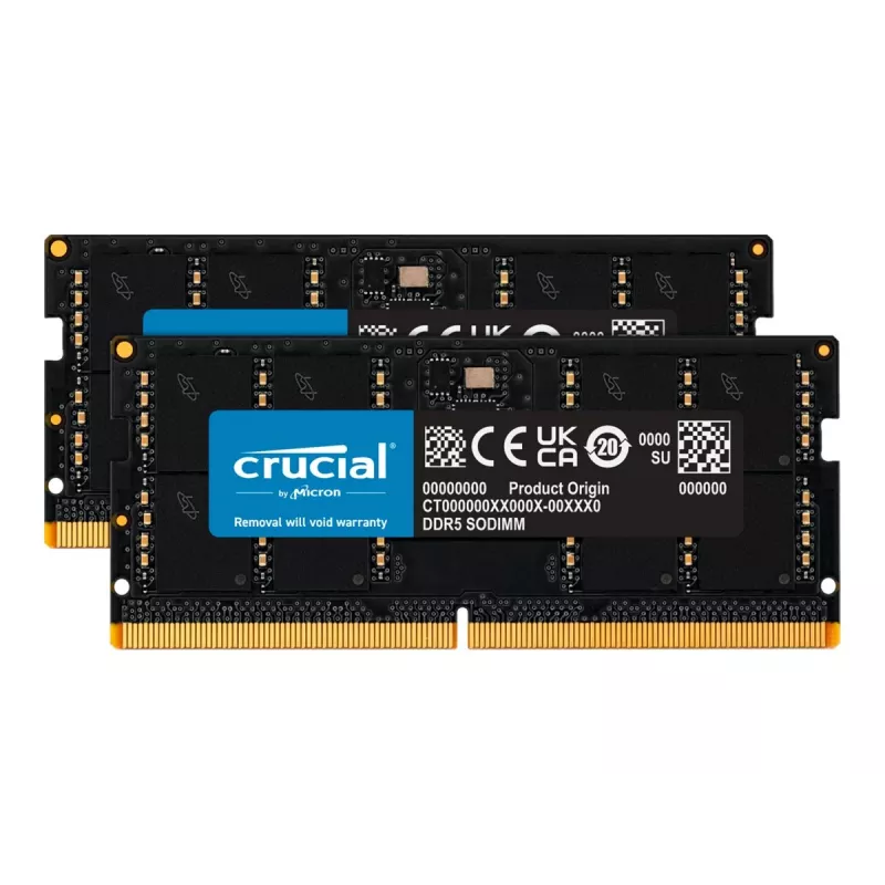 SO-DIMM 64 GB DDR5-4800 (2x 32 GB) Dual-Kit, Arbeitsspeicher schwarz, CT2K32G48C40S5