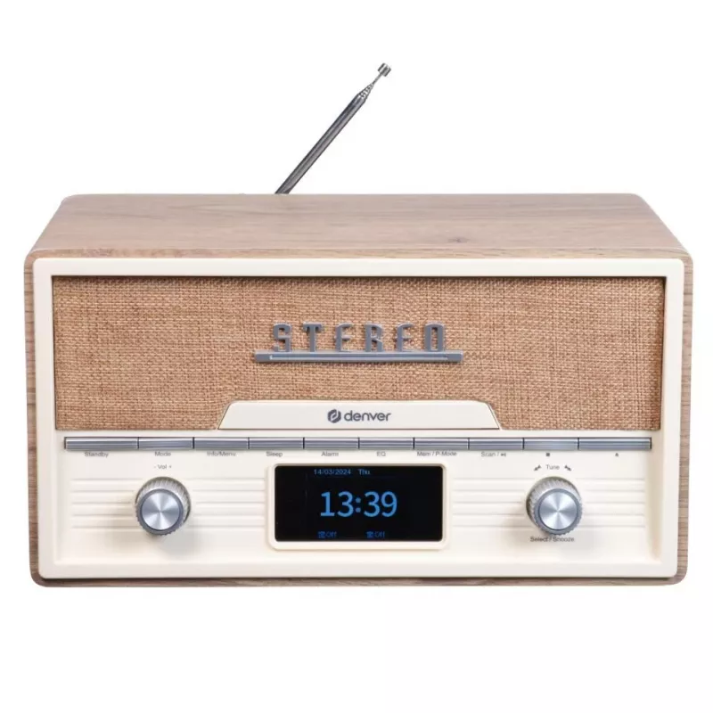 Personal CD player Denver MDA-525LW Wood 10W DAB+ FM