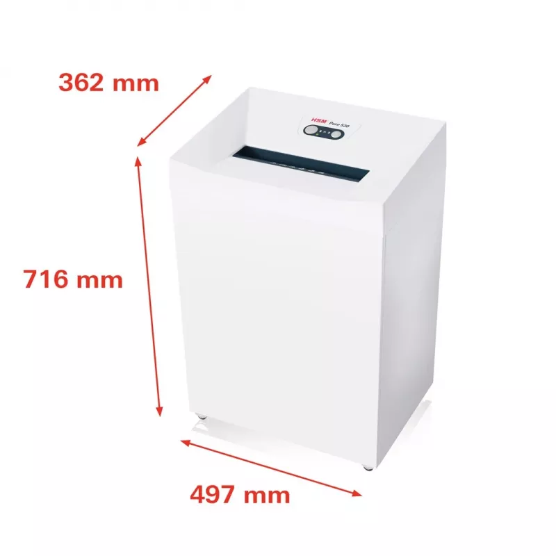 Shredder HSM Pure 530 Strip-Cut 300 mm working width, shreds CDs and credit cards