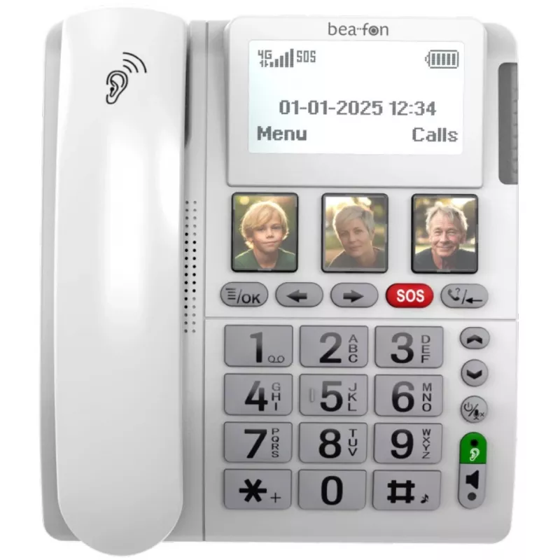 Bea-fon ML10 LTE (4G Desk Phone) White Incl. SOS Wristband