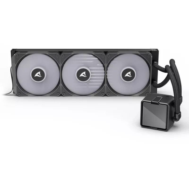 All-in-One Liquid CPU Cooler Sharkoon S100 ARGB – 360 mm Radiator, Black