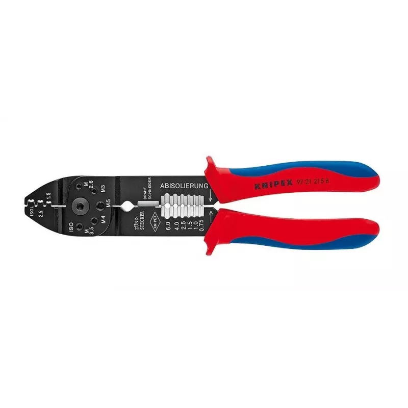 Knipex 97 21 215 B Crimping tool Black, Blue, Red