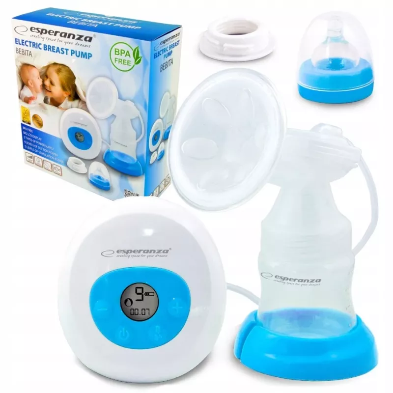 Breast pump ESPERANZA ECM001B electronic, capacity 1550 ml, AC/battery