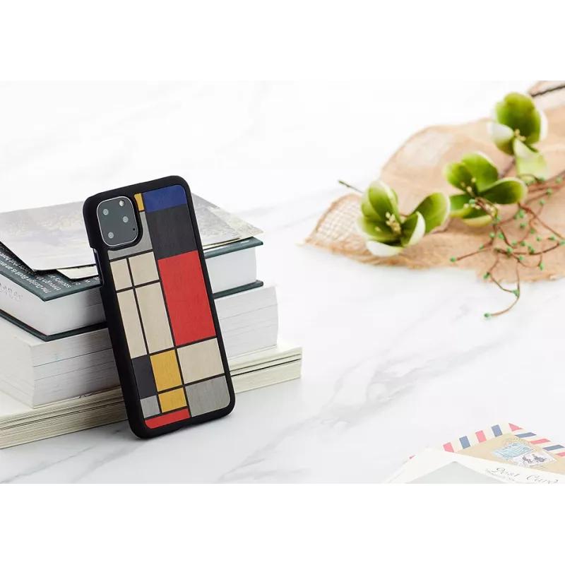 Smartphone case man and wood for iPhone 11 Pro Max — wood black
