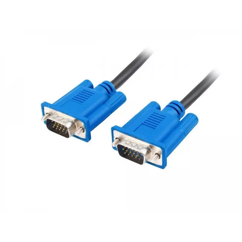 VGA (D-Sub) cable LANBERG CA-VGAC-10CU-0050-BK — 5 m, male-to-male, ferrite, PVC jacket