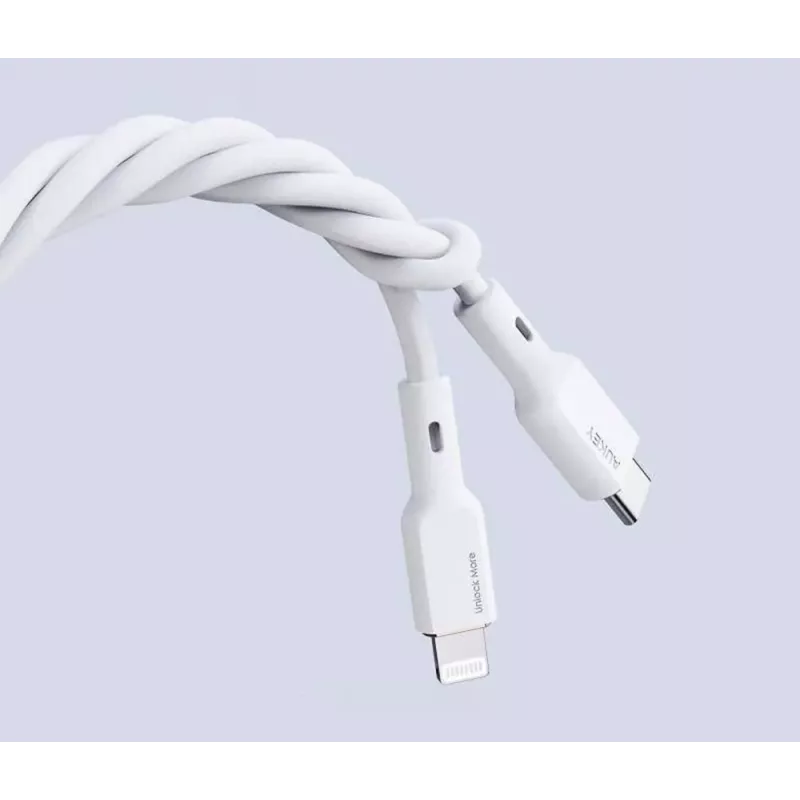 CB-SCL2 White Silicone Cable Lightning-USB C USB Power Delivery USB-pd