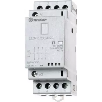 Finder 22.34.0.230.4620 Contactor 1 pc(s) 2 Normally Open Contact, 2 Normally Closed Contact 230 V/DC, 230 V/AC 25 A (223402304620)