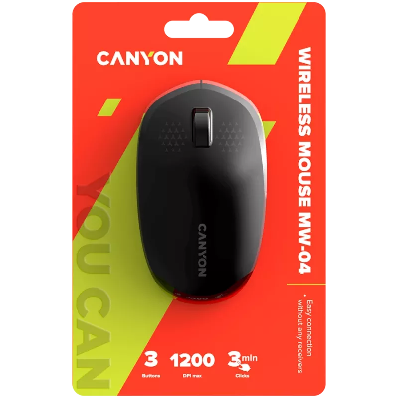 CANYON mouse MW-04 3buttons BT Wireless Black