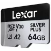 MicroSD Card Lexar 64GB UHS-I Class 3 SILVER PLUS
