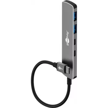 Goobay Slim 4-Port USB-Hub USB-C to/USB-A 5 Gbit/s - -Plug USB 3.2> (79159)
