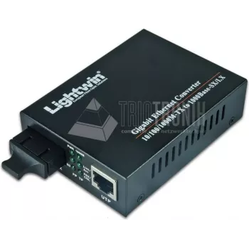 Lightwin LWC 10/100/1000 MM SC Network Media Converter 1000 Mbit/s Multi-Mode Black (LWC 10/100/1000 MM SC)