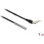 Sensor/actuator cable DELOCK 91387, 1 m length, male connector, black