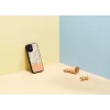 Protective phone case Man and Wood for iPhone 12 mini — pink flower on black