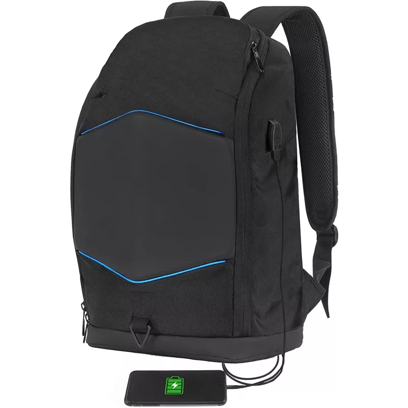 Notebook backpack Tellur TLL611282 with USB port and illuminated strip, black