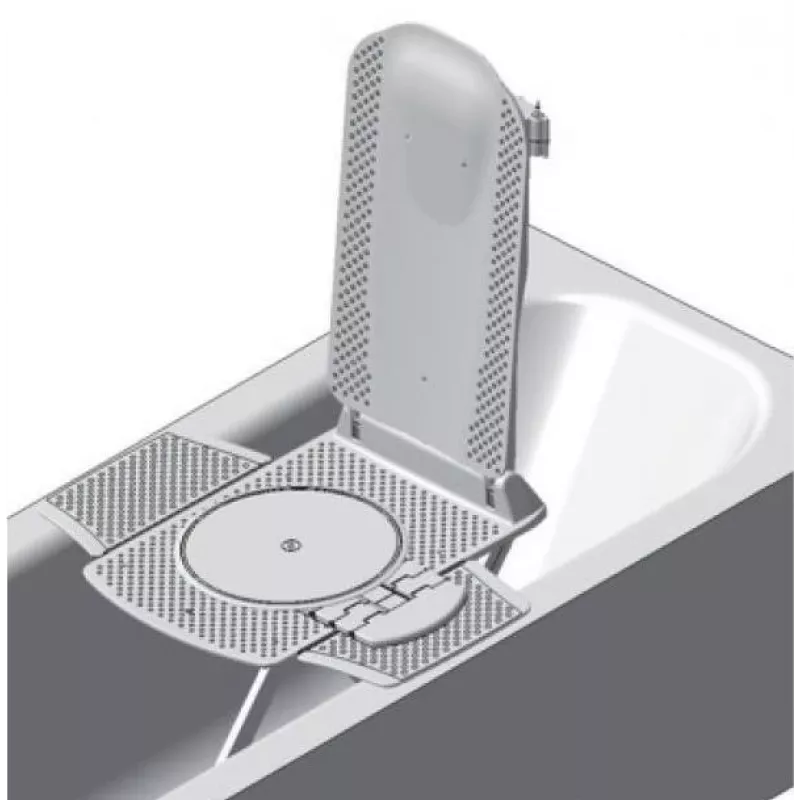 Bath lift DIETZ Kanjo ECO PLP004 with upholstery — adjustable height, battery 14.4V, max user weight 140 kg, collapsible, blue