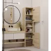 Bathroom storage cabinet top e shop S40 SONOMA — Oak frame, freestanding, 6 shelves, 400×300×1700 mm