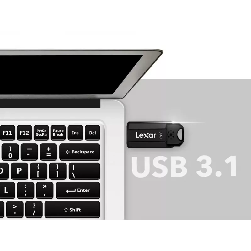 USB flash drive Lexar JumpDrive S80 256 GB, USB Type-A, USB 3.2 Gen 1, black, 20 g