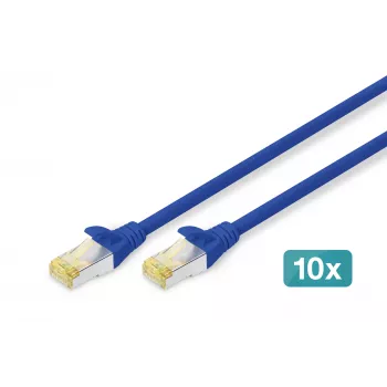Network Cable Digitus CAT 6A S/FTP RJ-45 1m Blue
