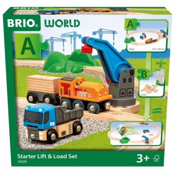 Brio World Freight Train Starter Set with Crane