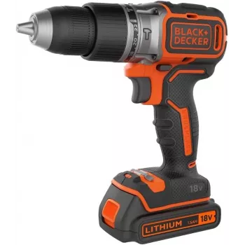 Pistol grip drill Black & Decker BCD383D2XK-QW 18 V, 2 Ah x2, 13 mm chuck, orange