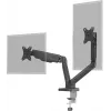 Goobay Desk Mount | Double Monitor Mount with Gas Spring | Swivel, Tilt, Rotation | 17-32 inch | Maximum weight (capacity) 9 kg | Black