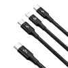Baseus Rapid 3-in-1 USB cable 1.5 m USB A USB C/Micro USB A/Lightning Black