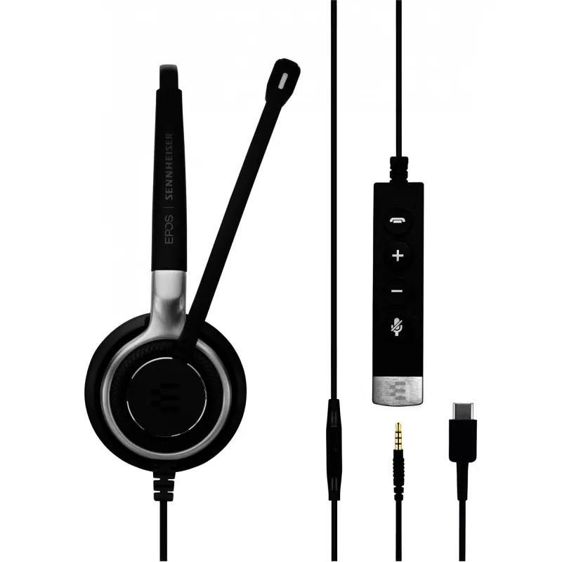 EPOS Sennheiser Headset Impact SC 635 USB-C 3,5mm USBC 3,5mm mono black silver (1000669)